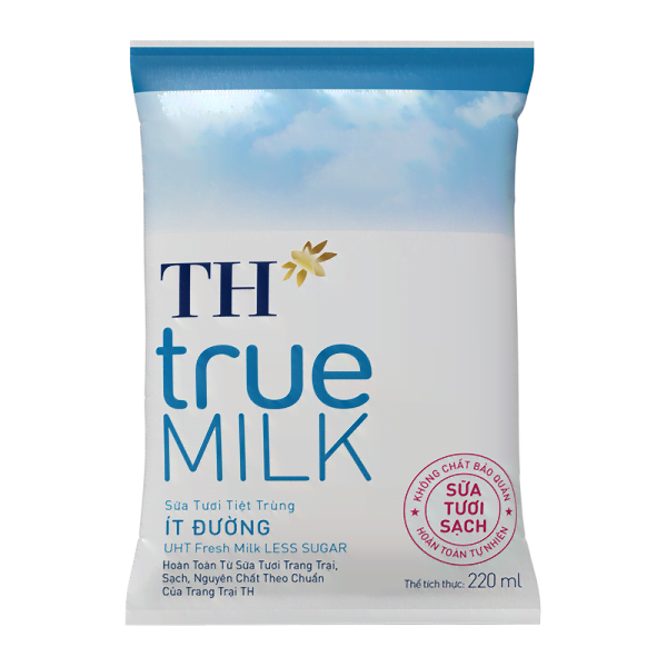 SỮA TH TRUE MILK ÍT ĐƯỜNG 220ML (THÙNG 48 BỊCH) - Hình ảnh 2