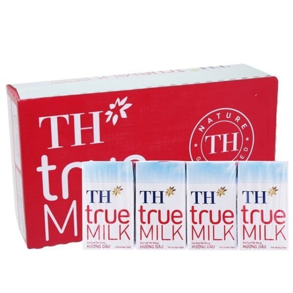 SỮA TH TRUE MILK HƯƠNG DÂU 110MLX4 (THÙNG 12 LỐC)