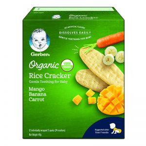 BÁNH GẠO ĂN DẶM GERBER VỊ CHUỐI XOÀI CÀ RỐT 48G