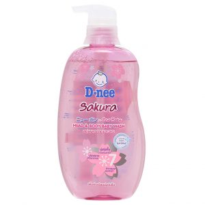 TẮM GỘI TOÀN THÂN CHO BÉ D-NEE SAKURA HỒNG 380ML