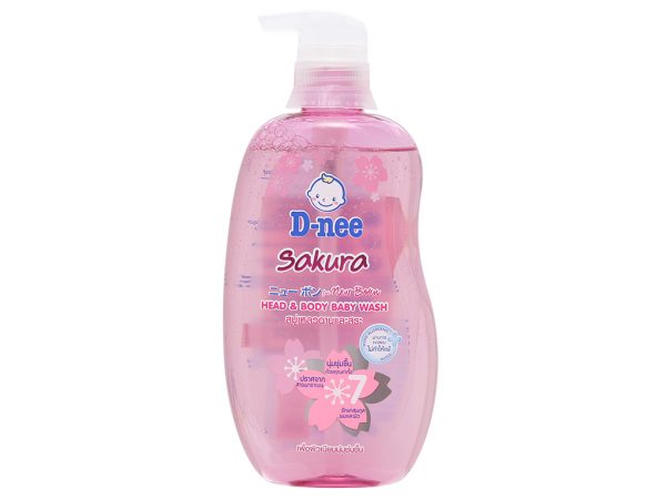 TẮM GỘI TOÀN THÂN CHO BÉ D-NEE SAKURA HỒNG 380ML