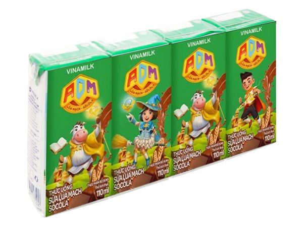 SỮA VINAMILK ADM SỮA LÚA MẠCH SOCOLA 110MLX4 (THÙNG 12 lốc)