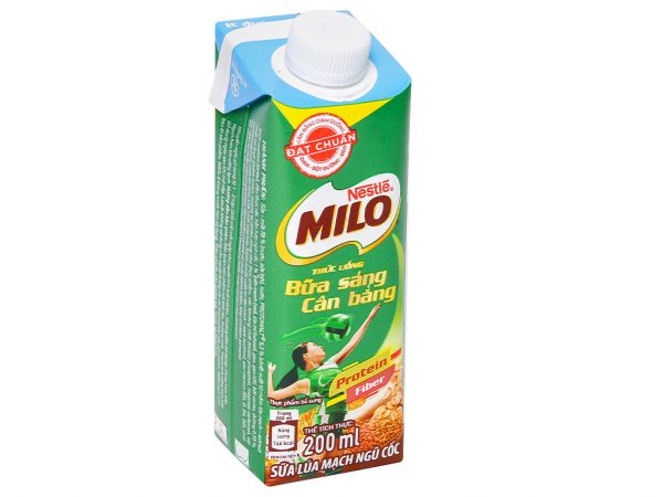 SỮA MILO NẮP VẶN ÍT ĐƯỜNG 200ML