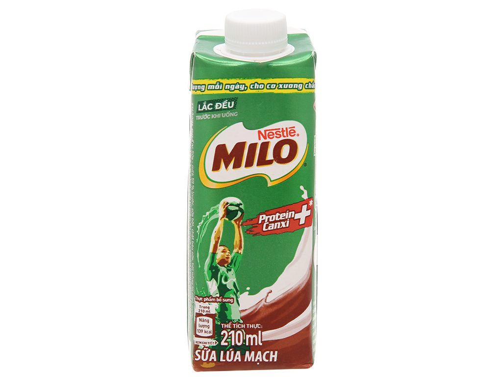 SỮA MILO NẮP VẶN CÓ ĐƯỜNG 210ML