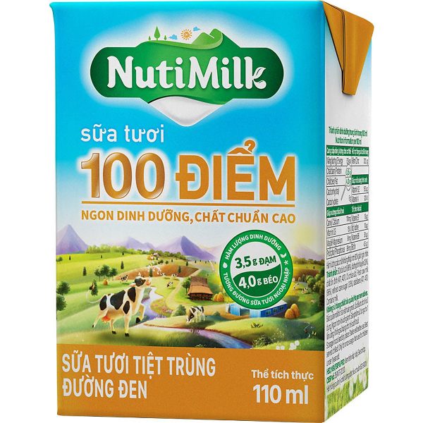 SỮA NUTIFOOD NUTIMIlK 110ML X 48 HỘP (có đường)