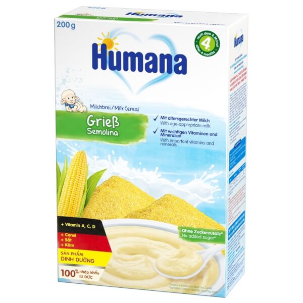 BỘT ĂN DẶM HUMANA SỮA NGŨ CỐC 200GR