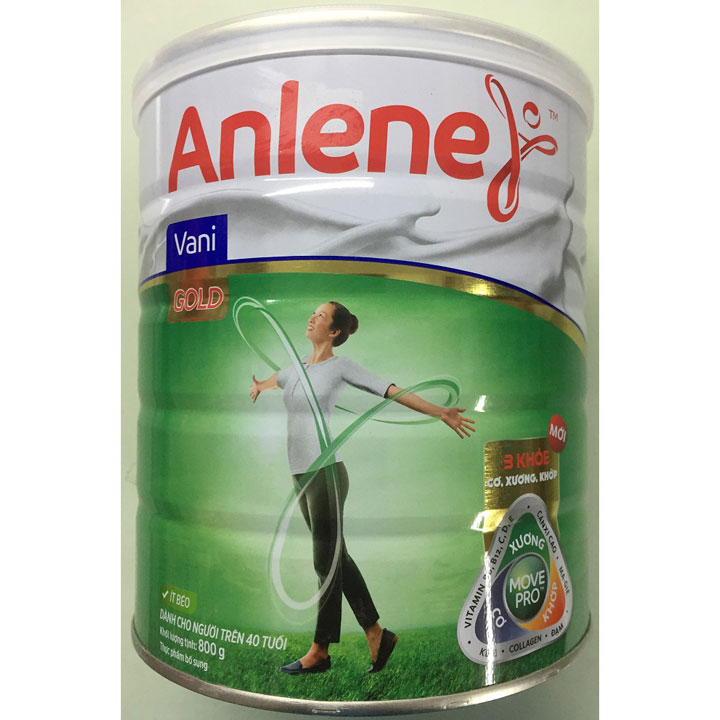 SỮA BỘT ANLENE GOLD VANILLA LON 800G (TRÊN 40 TUỔI)