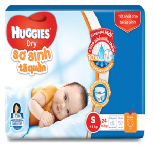 TÃ - BỈM QUẦN HUGGIES S24 (<5KG)