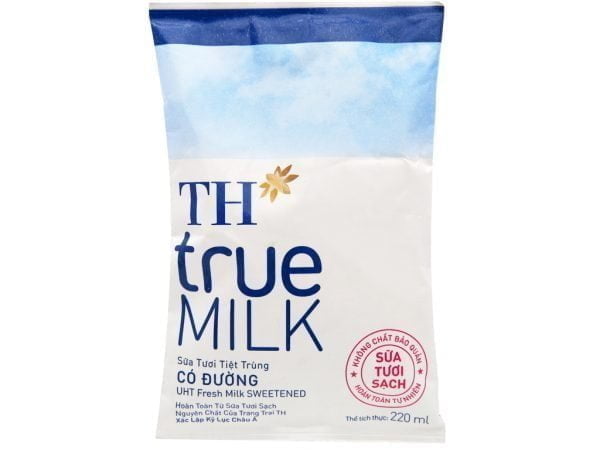 SỮA TH TRUE MILK CÓ ĐƯỜNG 220ML (THÙNG 48 BỊCH) - Hình ảnh 2