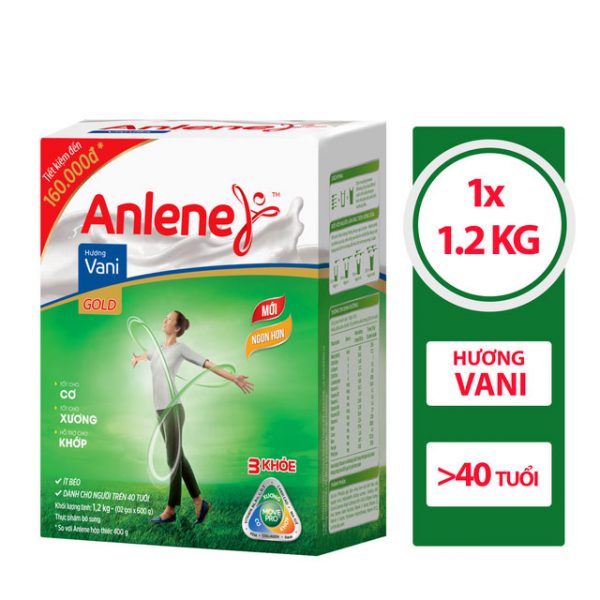 SỮA ANLENE GOLD 1.2KG HỘP GIẤY TIẾT KIỆM 160K (TRÊN 40 TUỔI)