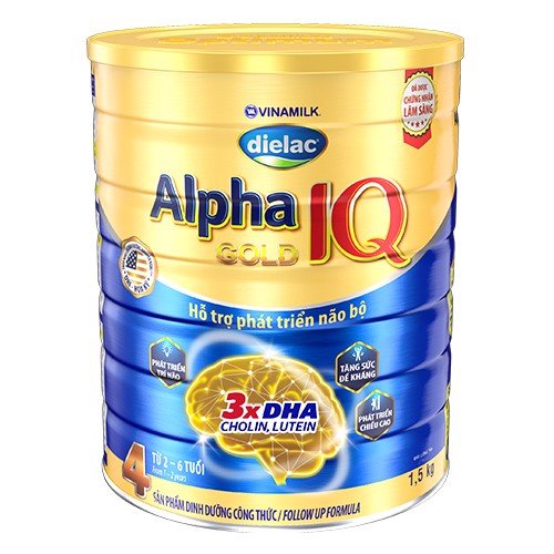 SỮA BỘT VINAMILK DIELAC ALPHA IQ GOLD 4 1.5KG