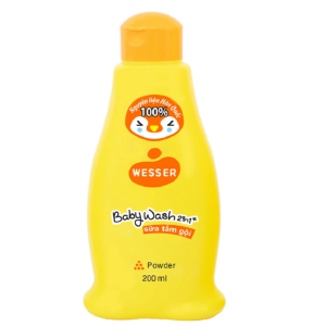 Sữa Tắm Gội WESSER 2in1 Powder 200ml - Cam