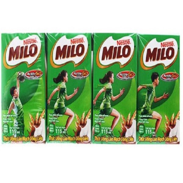 SỮA NƯỚC MILO CÓ ĐƯỜNG 115MLX4