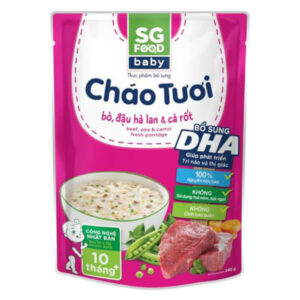 CHÁO TƯƠI BÒ, ĐẬU HÀ LAN & CÀ RỐT BABY 240G