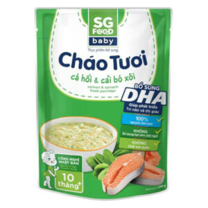 CHÁO TƯƠI CÁ HỒI & CẢI BÓ XÔI BABY 240G