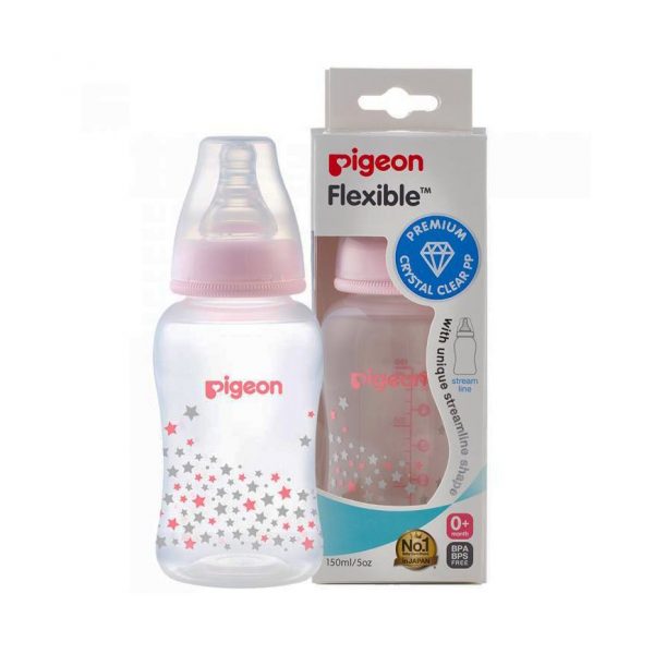 BÌNH SỮA PIGEON PP STREAMLINE HỒNG 150ML
