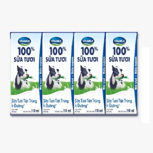 SỮA VINAMILK ÍT ĐƯỜNG 110ML X 4 HỘP