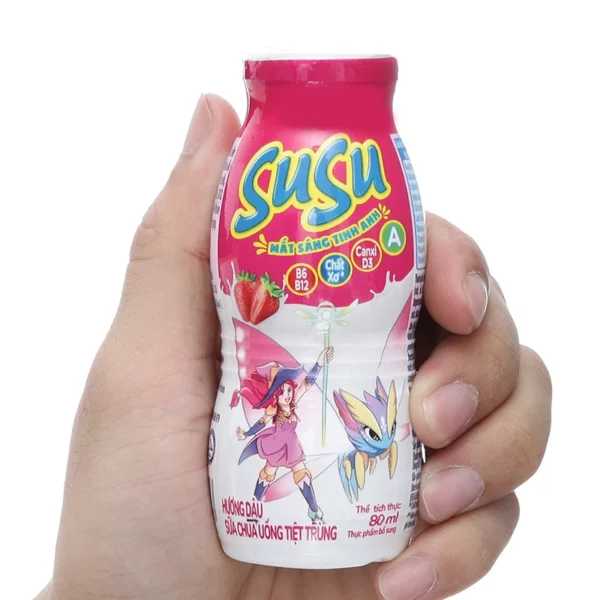 SỮA VINAMILK SUSU HƯƠNG DÂU 80ML x 6 CHAI - Hình ảnh 3