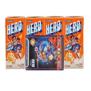SỮA VINAMILK STC HERO HƯƠNG CAM 110ML x 4 HỘP