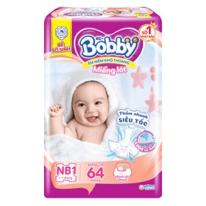 BOBBY Miếng lót Sơ Sinh NB1 64 miếng (<1 tháng)