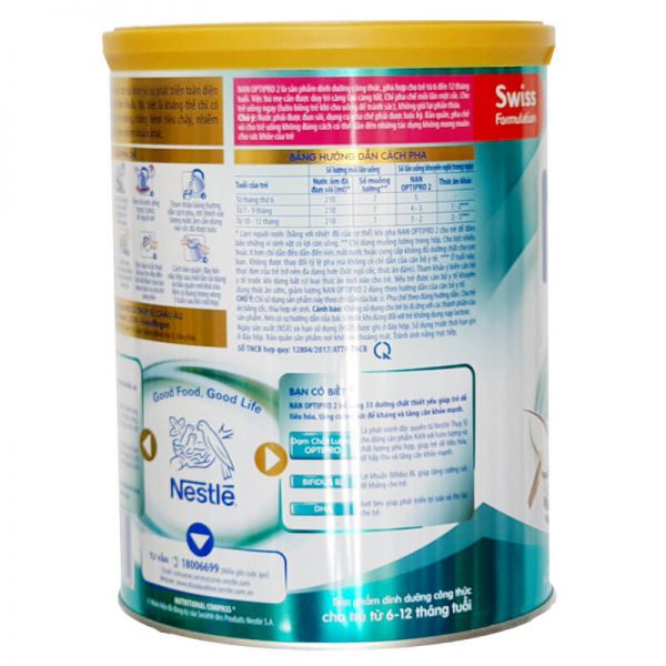 SỮA BỘT NAN OPTIPRO  2 800G TS - Hình ảnh 3
