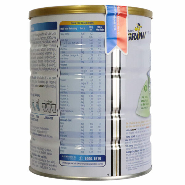 SỮA ABBOTT GROW 4 1,7kg (trên 2 tuổi) - Hình ảnh 3