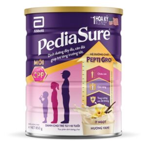 SỮA PEDIASURE ÍT NGỌT (VANILLA) 850G (1-10 tuổi)
