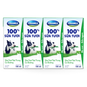 SỮA VINAMILK CÓ ĐƯỜNG 180MLX 4 HỘP