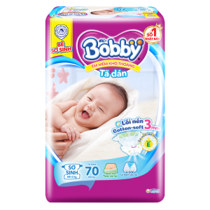 BOBBY Tã Dán Sơ Sinh 70 miếng (<5Kg)