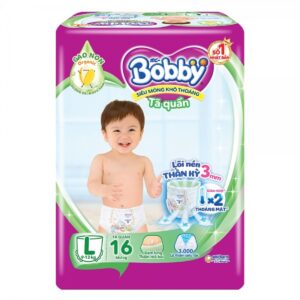 BOBBY Tã Quần L 16 miếng (9-13)Kg