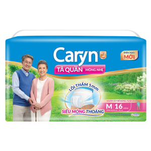 CARYN Tã Quần Mỏng Nhẹ M 16 miếng (60-85)Cm