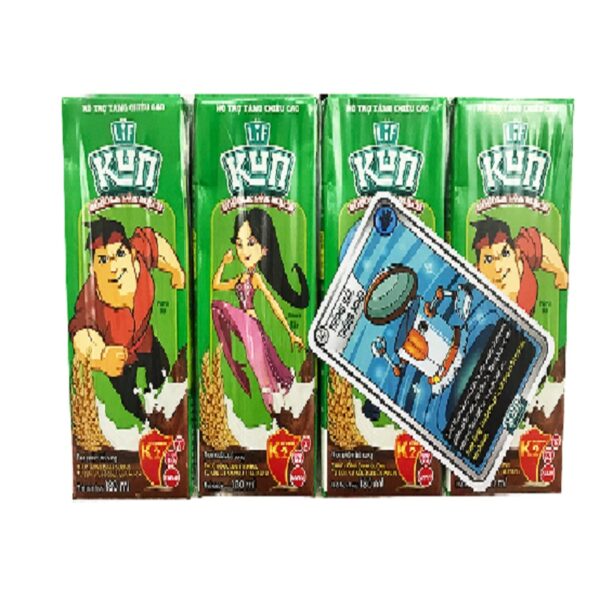 SỮA CHUA UỐNG KUN HƯƠNG SOCOLA LÚA MACH 180ML X 4 HỘP