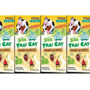 SỮA TRÁI CÂY KUN HƯƠNG TRÁI CÂY NHIỆT ĐỚI 110ML X 4 HỘP