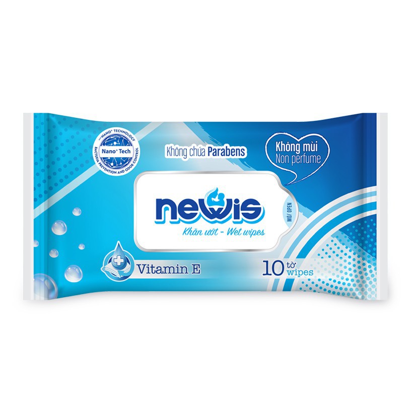 KHĂN UỚT NEWIS 10 TỜ
