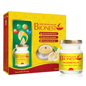 NƯỚC YẾN XÀO BIONEST GINSENG HỒNG SÂM 6 LỌ*70ML(HỘP TIẾT KIỆM)