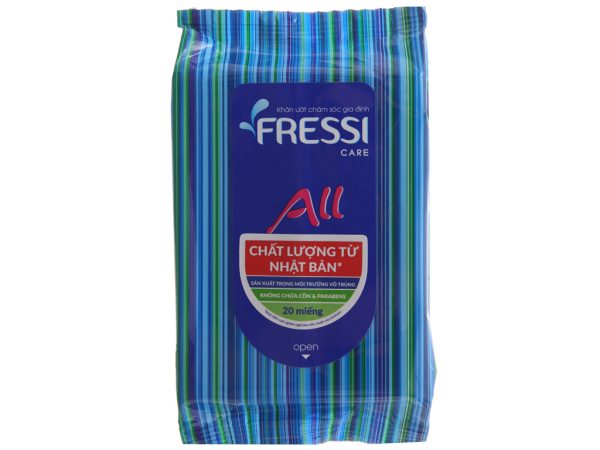 KHĂN GIẤY ƯỚT FRESSI ALL 20 TỜ