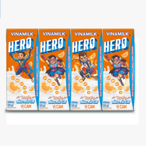 SỮA NƯỚC VINAMILK HERO VỊ CAM 180ML X 4 HỘP