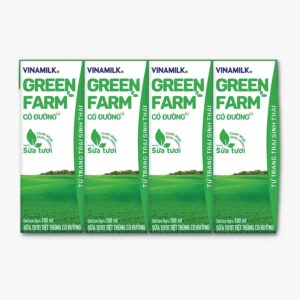 SỮA VINAMILK GREENFARM CÓ ĐƯỜNG 180ML X 4 HỘP