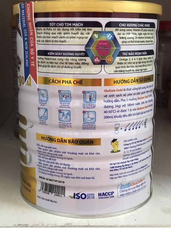 SỮA BỘT BABY CARE GLUSURE GOLD 900g - Hình ảnh 2