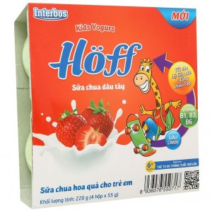 SỮA CHUA HOFF VỊ DÂU TÂY 55g X 4 HỘP