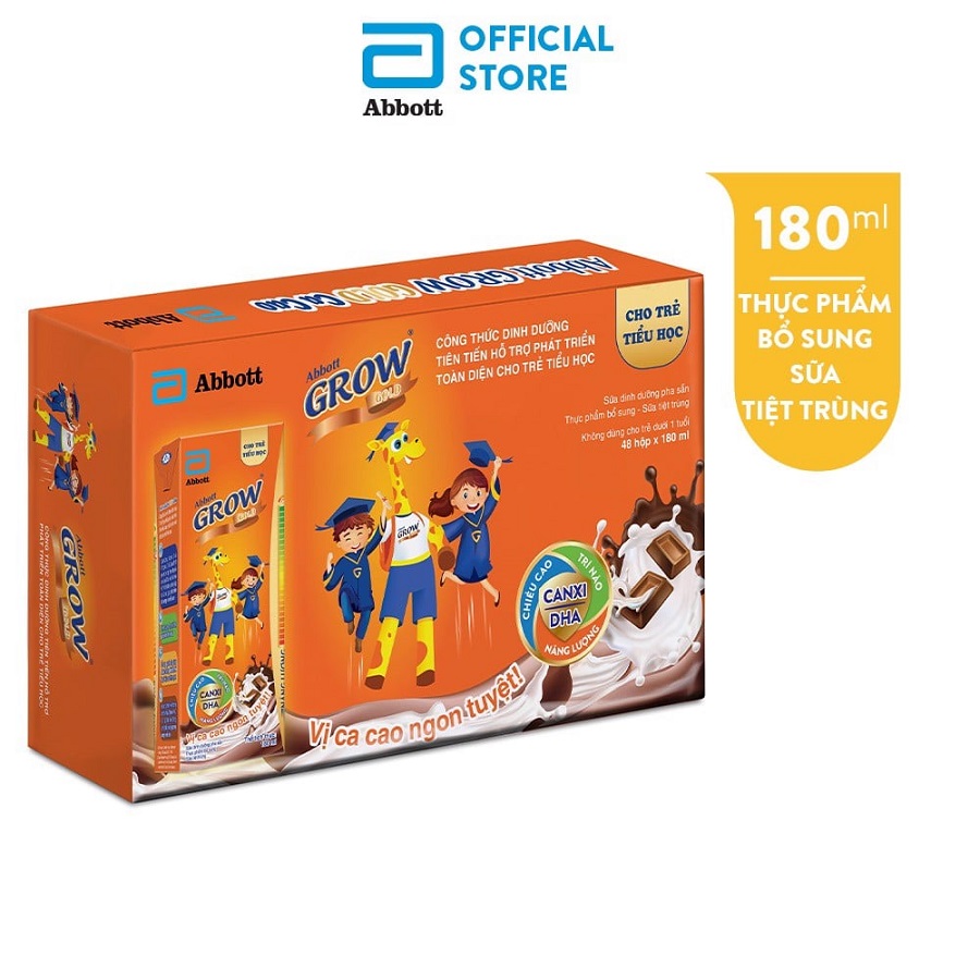 SỮA ABBOTT GROW VỊ CACAO 180ML - Ảnh 3