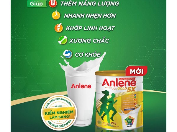 SỮA BỘT ANLENE Gold 5X Hương Vani ít béo (>40 tuổi) 800g - Hình ảnh 2