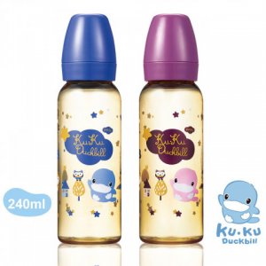 KUKU Bình Sữa Nhựa PPSU Cổ Thường 240ml