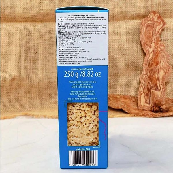 Bartolini Mì nui Hình Ngôi Sao 2 trứng 250g - Hình ảnh 2