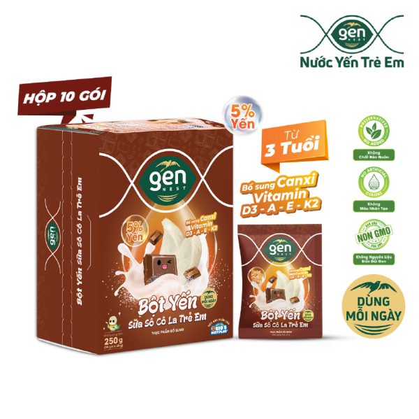 GEN NEST Bột yến sữa socola 250g - Hình ảnh 2