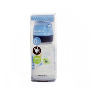 KUKU Bình Sữa Nhựa PP Cổ Thường 140ml