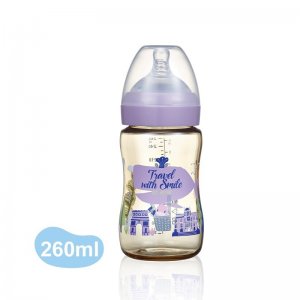 KUKU Bình Sữa PPSU Cổ Rộng Phiên bản France 260ml - Tím
