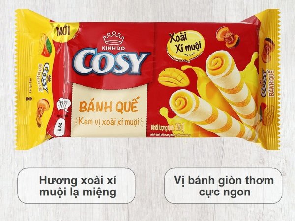 Bánh COSY BÁNH QUẾ KEM VỊ XOÀI XÍ MUỘI 126 gam - Hình ảnh 3