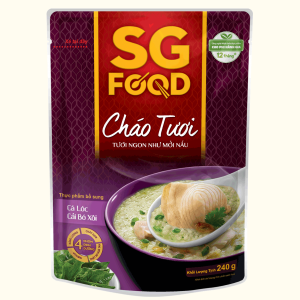 Sài Gòn Food Cháo TƯƠI Cá Lóc Cải Bó Xôi 240g