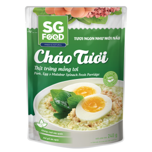 Sài Gòn Food Cháo Vị Thịt Trứng Mồng Tơi 240g